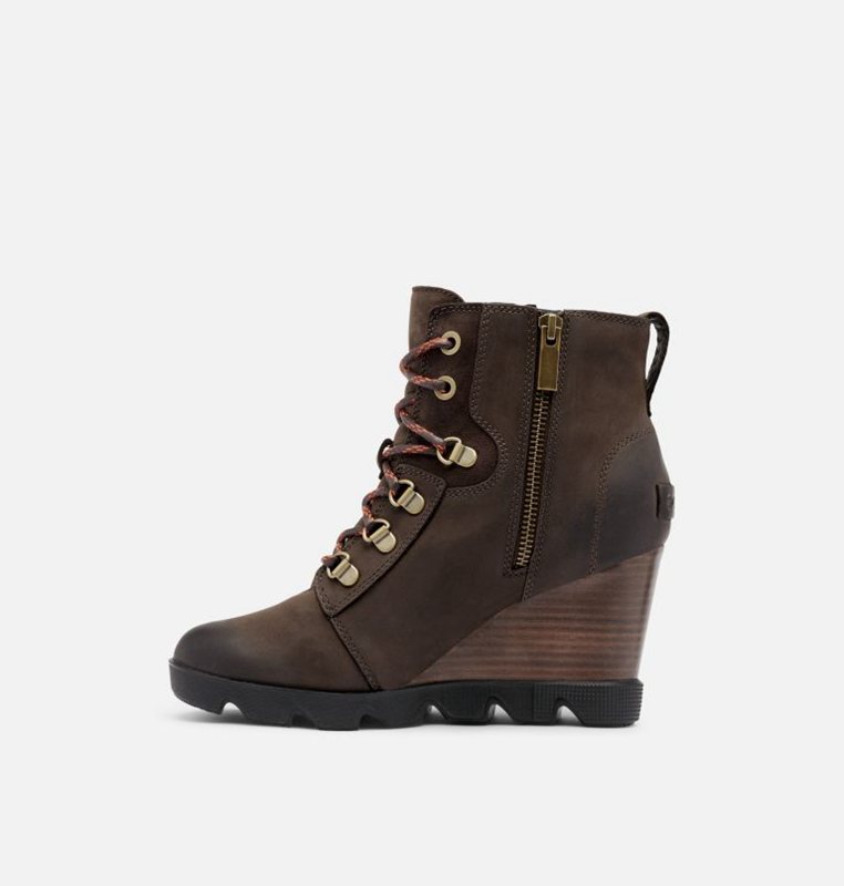 Sorel Kadın Joan Uptown™ Lace Bootie - Takozlar Siyah Kahverengi - 293-PVIAHM